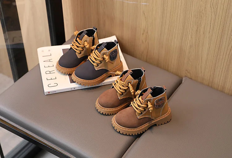 New 2024 Autumn Winter Baby Boots Toddler Fashion Ankle Boots Kids Shoes Boys Girls Snow Boots Children Soft Non-slip Short Boot