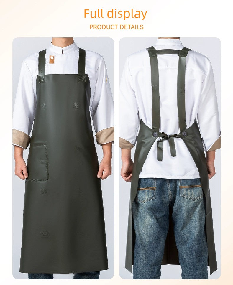 Beef Tendon Waterproof Special Apron for Dish Washing and Fish Killing Catering