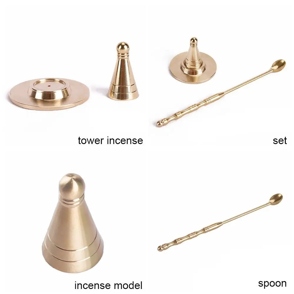 Chinese Ancient Style Incense Burner DIY Incense Cones Incense Tools Tower Incense Model Set Making Molds Moulds Fragrant Spoon