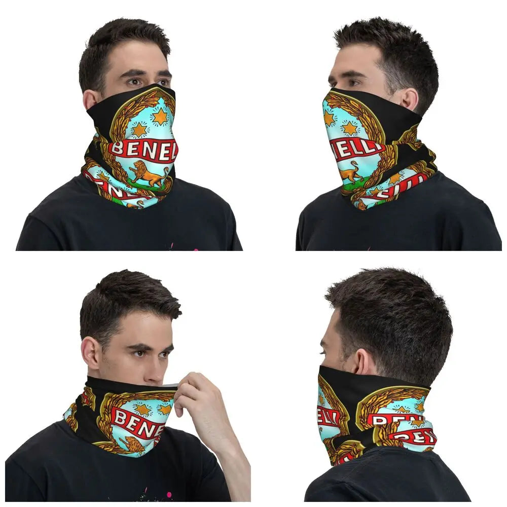 BENELLI MOTORCYCLE DESIGNS Bandana Neck Gaiter Printed Mask Scarf Multi-use Balaclava Hiking for Men Women Adult Breathable