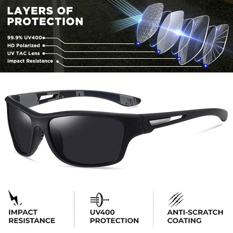 Sports Polarized Sunglasses Fashion UV400 Eyewear for Driving Fishing Hiking Running Cycling Men Women Unisex Outdoor Glasses