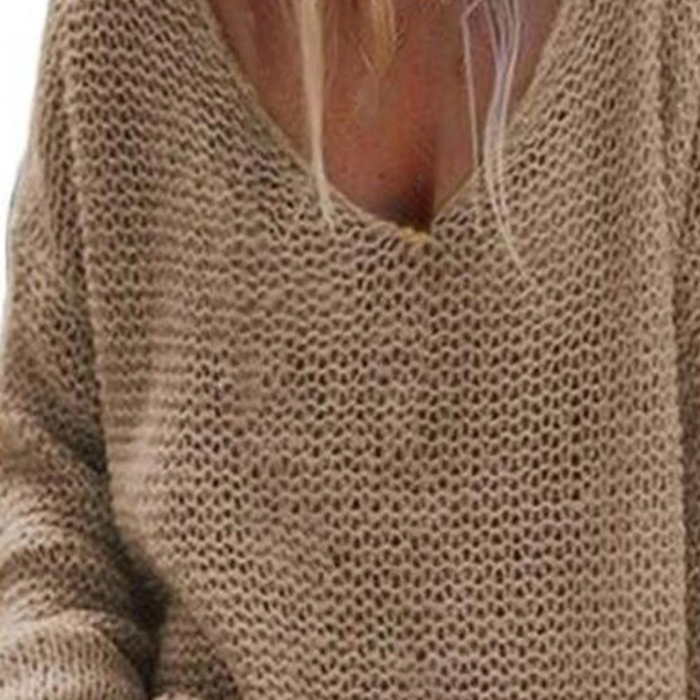 Trendy Autumn Sweater Comfortable Knitted Top Casual Loose Fit Women Autumn Sweater  All-Match