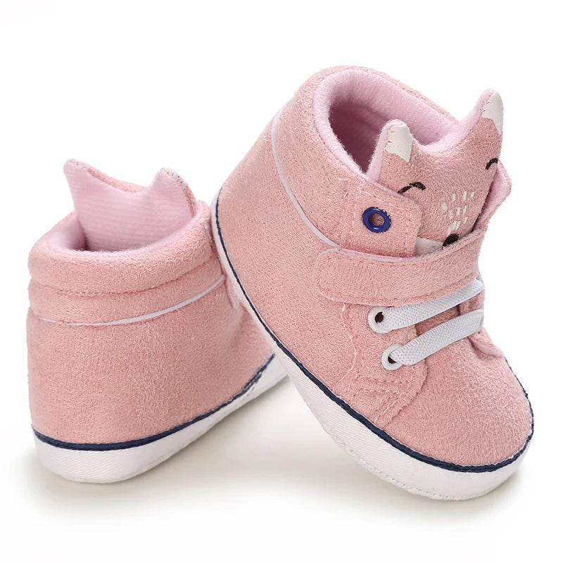 Spring and Autumn Sweet Pink Theme Girl Baby Casual Sports Shoes Soft Sole Comfortable Baby Walking Shoes 0-18M