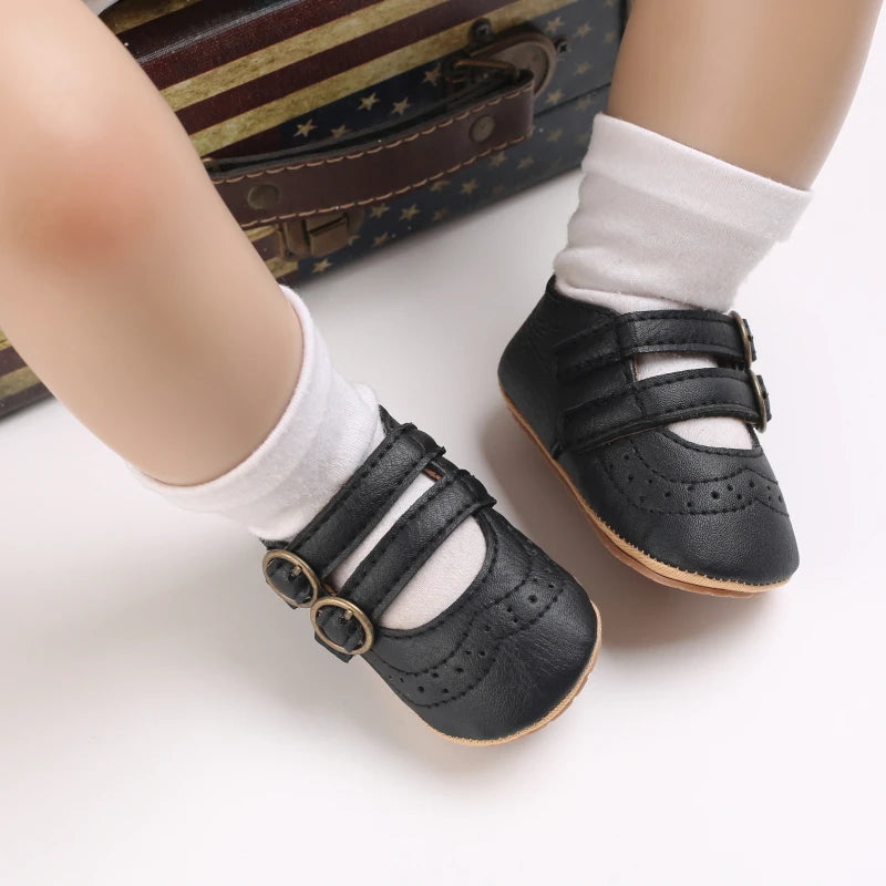 Girl Baby Soft Bottom Bow Princess Wedding Dress Mary Jane Flat Bottom Walking Shoes Newborn Lightweight Baby Sports Shoes