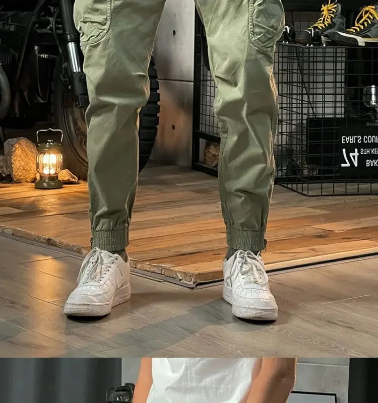 Trekking Autumn Male Trousers Motorcycle Khaki Brown Men's Cargo Pants Biker Nylon Cotton With Wholesale High Quality Street