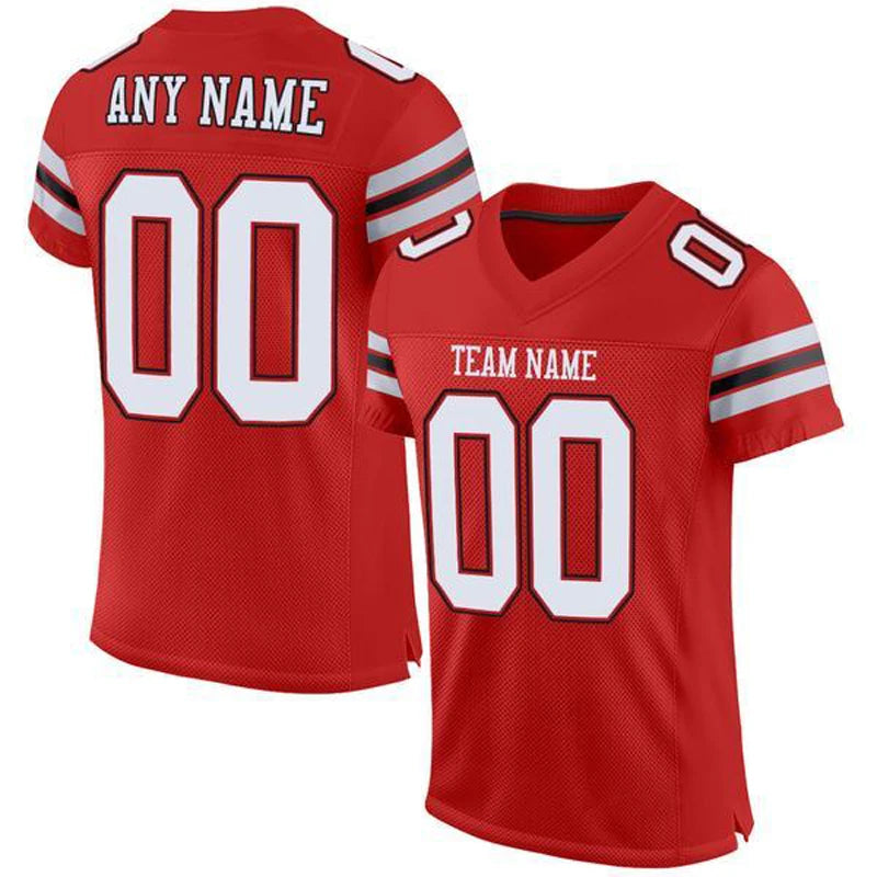 Customized Football for Men Jersey Personlized Sew Team Football Game Short Sleeves Athletic Tee Shirts Unisex