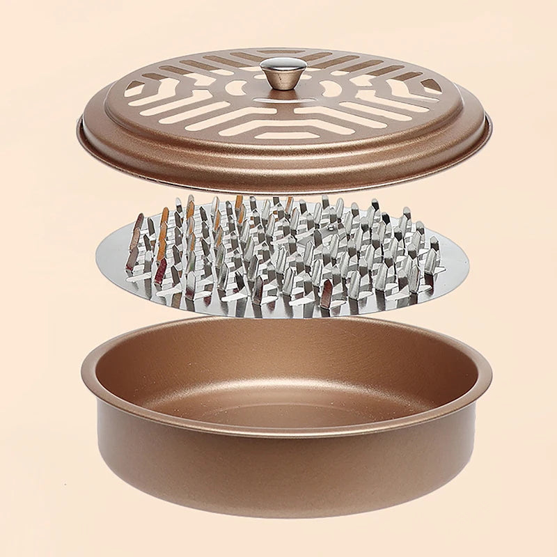 1PCS Mosquitoes Coil Holder Tray Frame Stainless Steel Round Rack Plate For Spirals Incense Insect Repellent Accessories