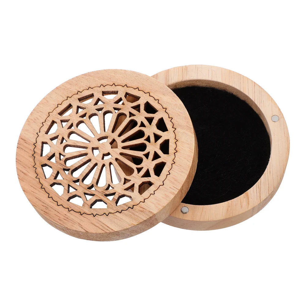 Solid Wood Aromatherapy Box Incense Holder Indoor Ornament Wooden Censer Cone Burner