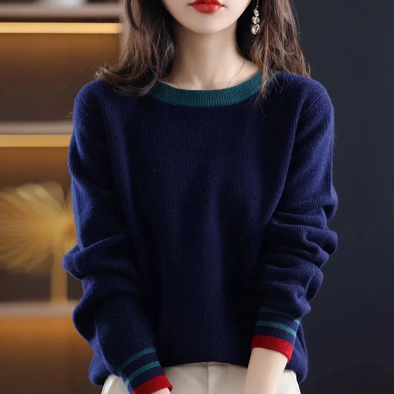 Women Sweater Spring Autumn Knitted Pullovers O-neck Slim Fit Bottoming Shirts Solid Soft Knitwear Jumpers Basic Sweaters