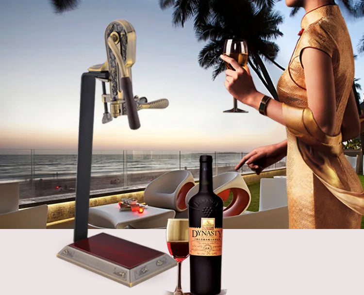 Exclusive for Cross-Border Kitchen Gadget Red Wine Zinc Alloy Bottle Opener Rabbit-Shaped Bottle Opener Wine Set Gift