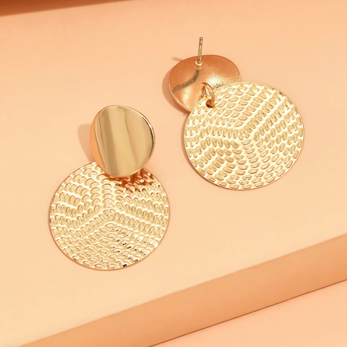 Aretes De Mujer Bohemia Trendy Geometric Metal Round Earrings For Women Fashion Wedding Jewelry