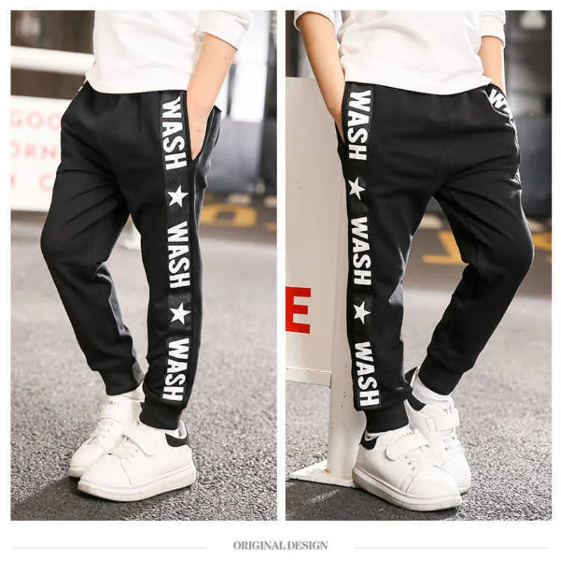 Spring Kid Pant 3-10y Star Letter Boys Casual Autumn Teenagers Sweatpants Long Trousers Winter Children Clothes Boys Sport Pants