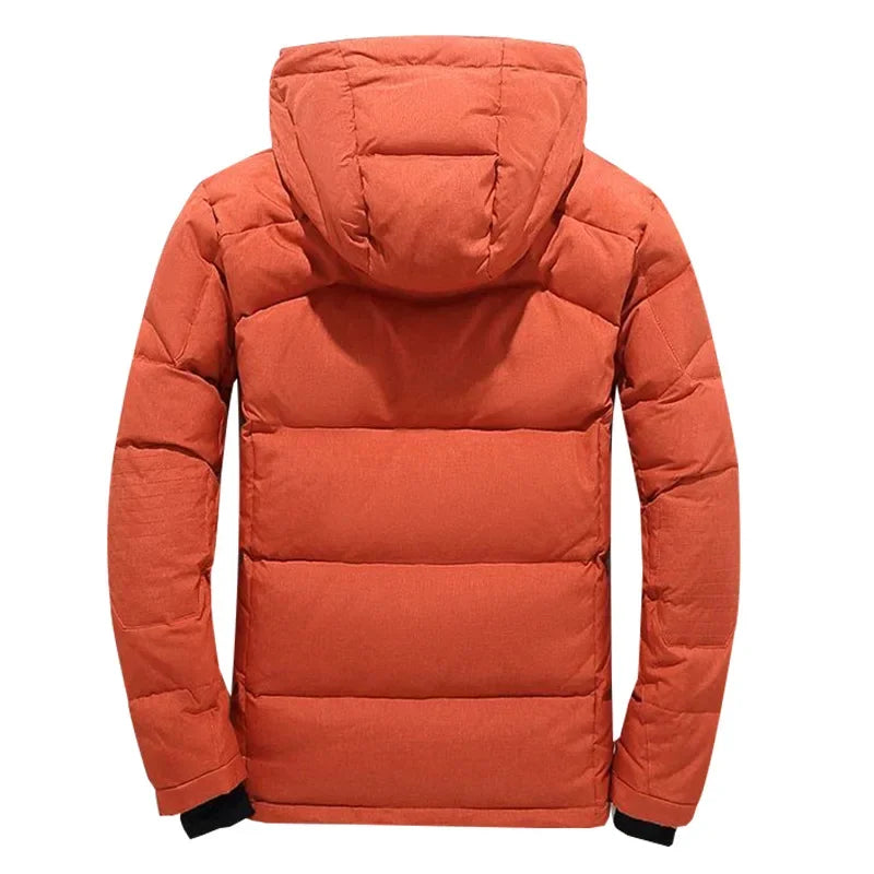 Thick Down Jacket with Collar for Men, Warm Parka, Casual Coat, Waterproof, Winter,-30 Degrees, Size 5XL