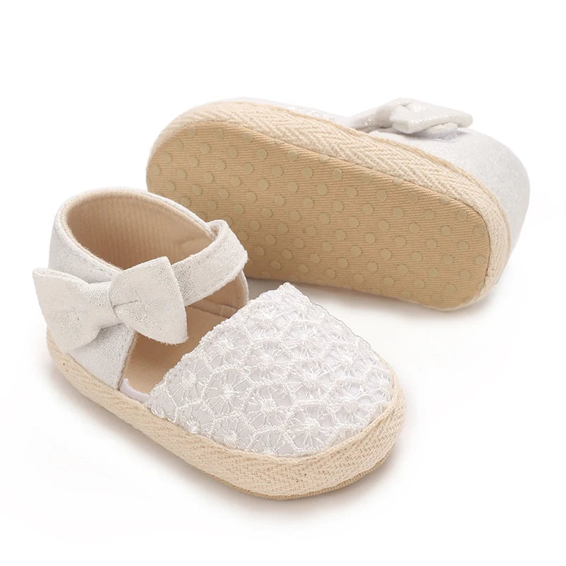 Summer Fashion Baby Shoes 0-18M Girl Baby Bow Casual Sandals Soft Sole Comfortable Baby Walking Shoes