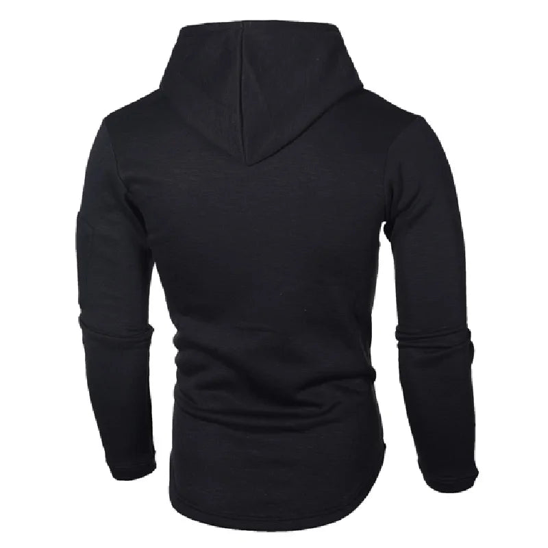 New Spring Men's Hooded T Shirt Slim Fit Cotton Long Sleeve Casual Zipper T-shirts Tops and Tees Hoodies Tshirt for Men  MY174