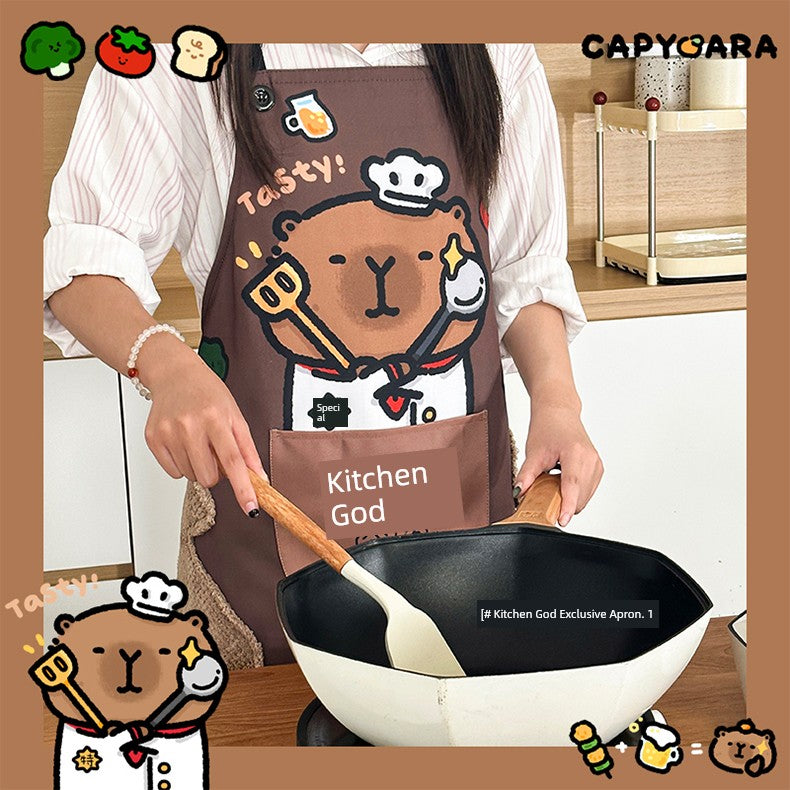 Cartoon Household Erasable Hand Anti-Dirty Multi-Functional Aprons