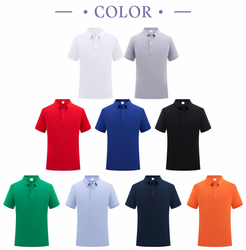 100% Cotton Solid Color Polo Shirt Casual Short Sleeve Lapel Men's Shirt Fashion Apparel 9 Color Polo Shirt