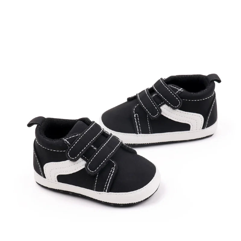 New White Baby Shoes Lovely Bear / Stripes Casual Soft Sole Anti-slip Infant Sports Toddler Boys Girls First Walkers