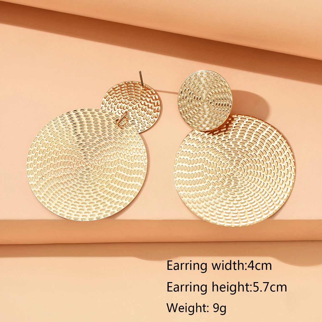 Aretes De Mujer Bohemia Trendy Geometric Metal Round Earrings For Women Fashion Wedding Jewelry