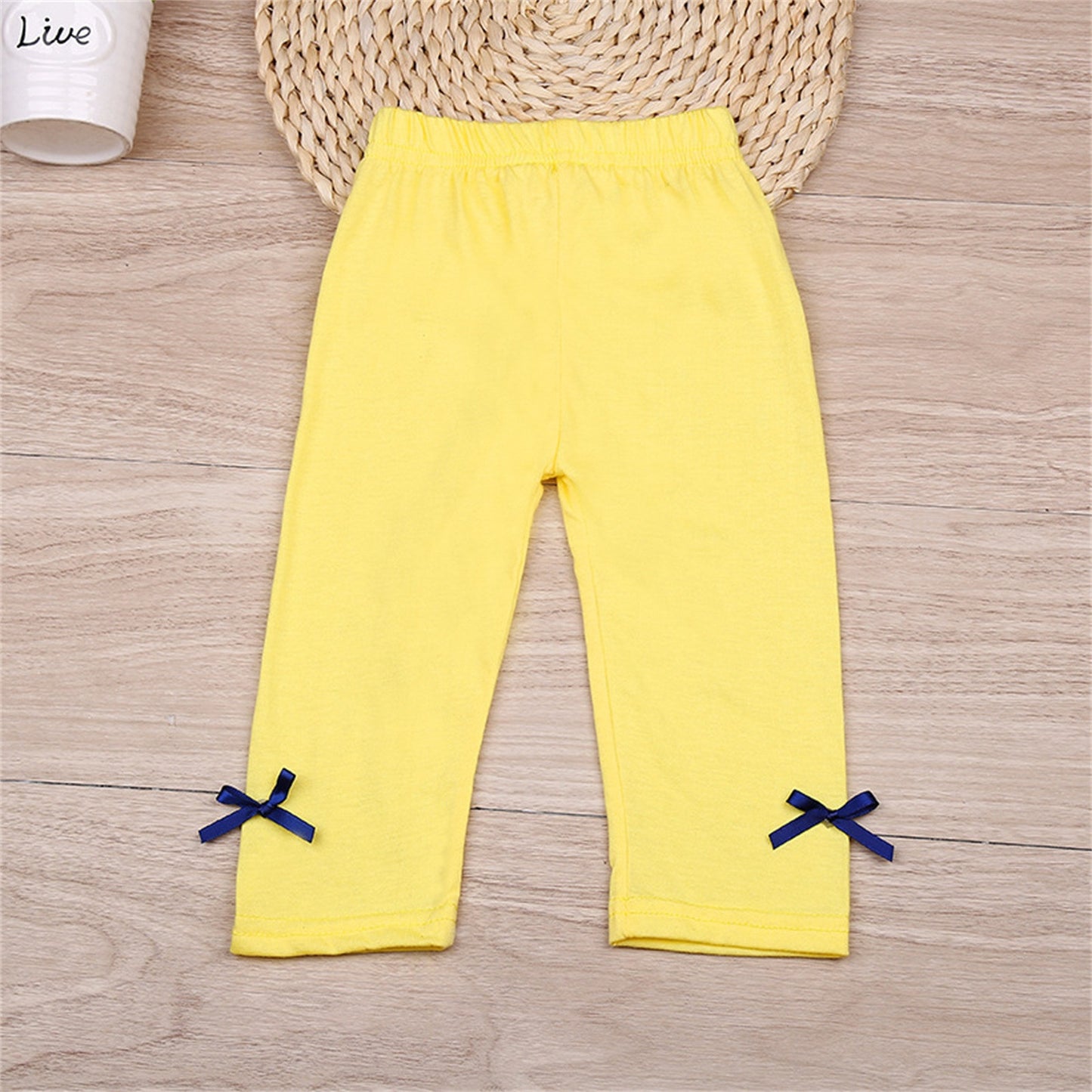 2Pcs Clothes Set 1-8Y Toddler Kids Girls Summer Clothing Sunflower Daisy Striped T Shirt Tops+Pants Leggings Infant Outfits Sets