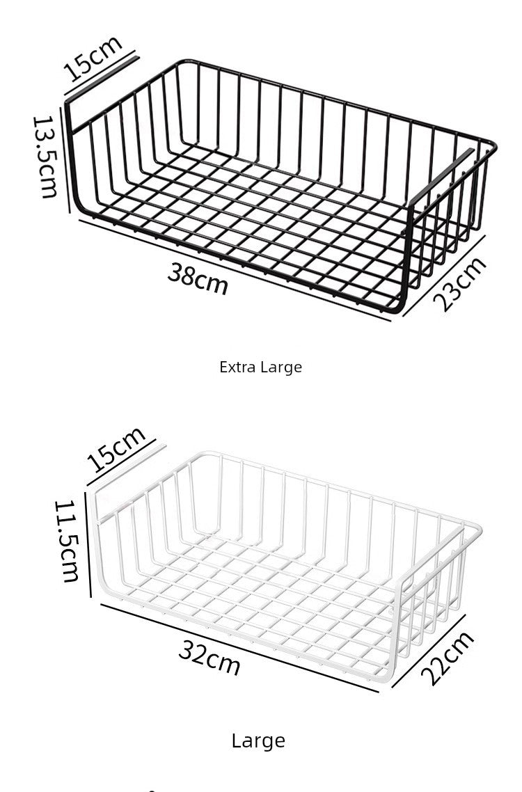 Hanging wire racks for kitchen or bath