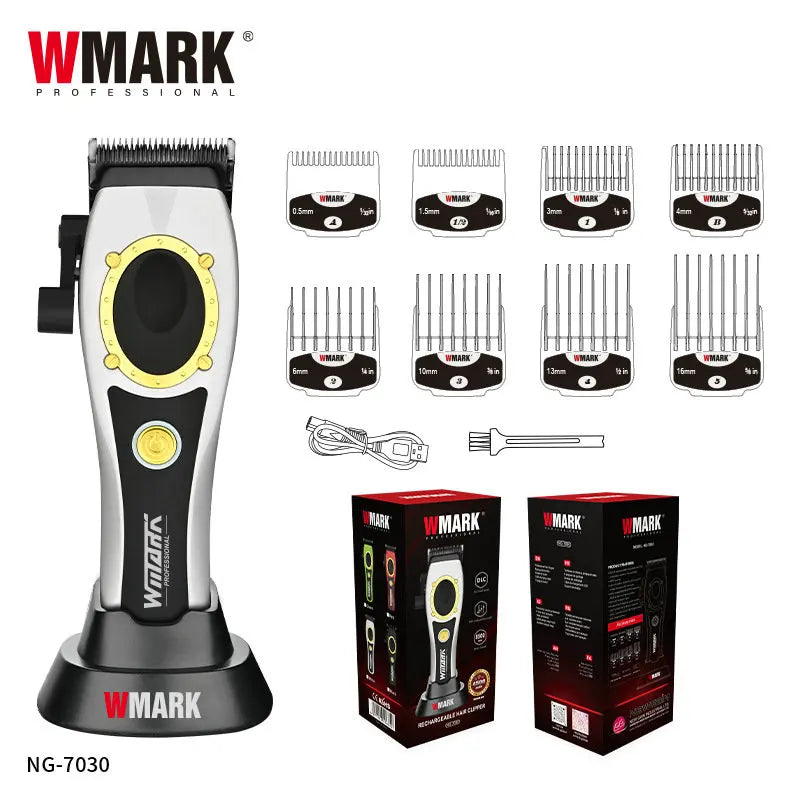 2024 New Hair Cutting Machine WMARK NG-7030  Electric Hair Clipper with Charging Base Hair Trimmer for Men