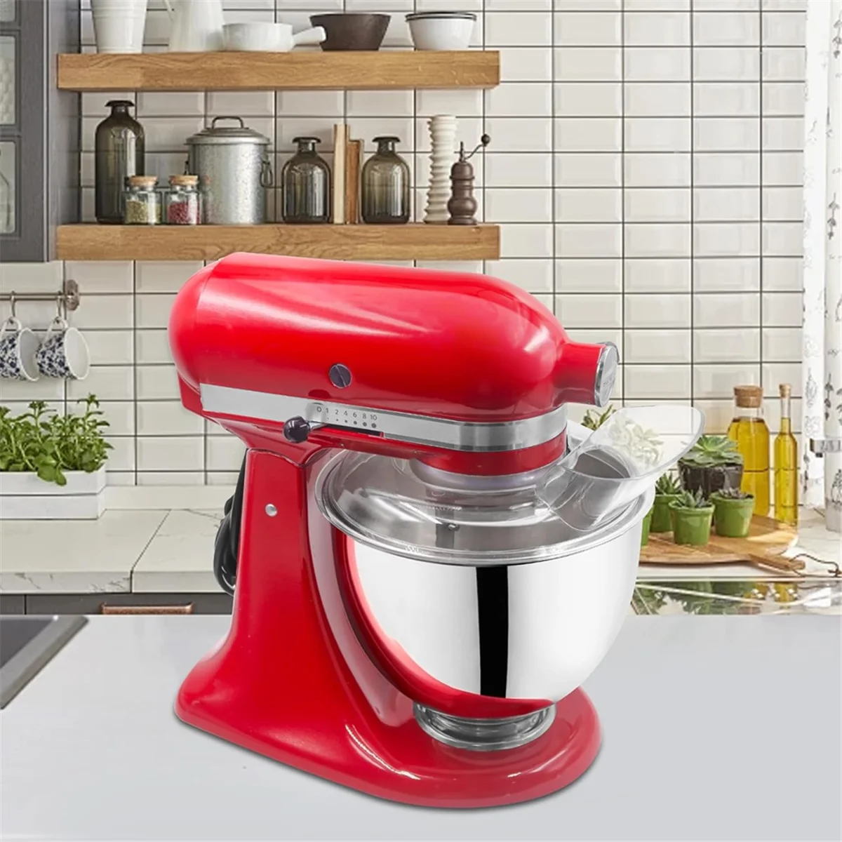 For KitchenAid 4.5-5 Quart Tilt-Head Stand Mixers, Secure Pouring Shield & Mixers Bowl Covers Mixer Splatter Guard Lids