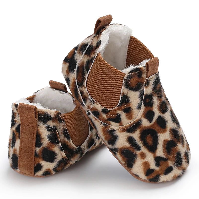 0-18M Newborn Baby Shoes Female Baby Cute Leopard Pattern Sports Shoes Sandals Soft Sole Comfortable Walking Shoes