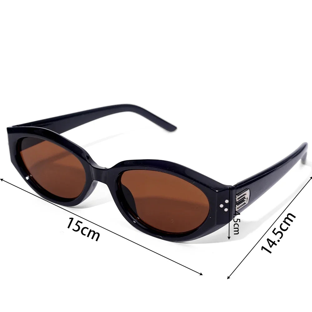 Y2K Retro Cat Eye Small Square Sunglasses Women Girls  Sunglass Fashion Eye Glasses Mirror Goggles Men Punk Sports Sunglasses