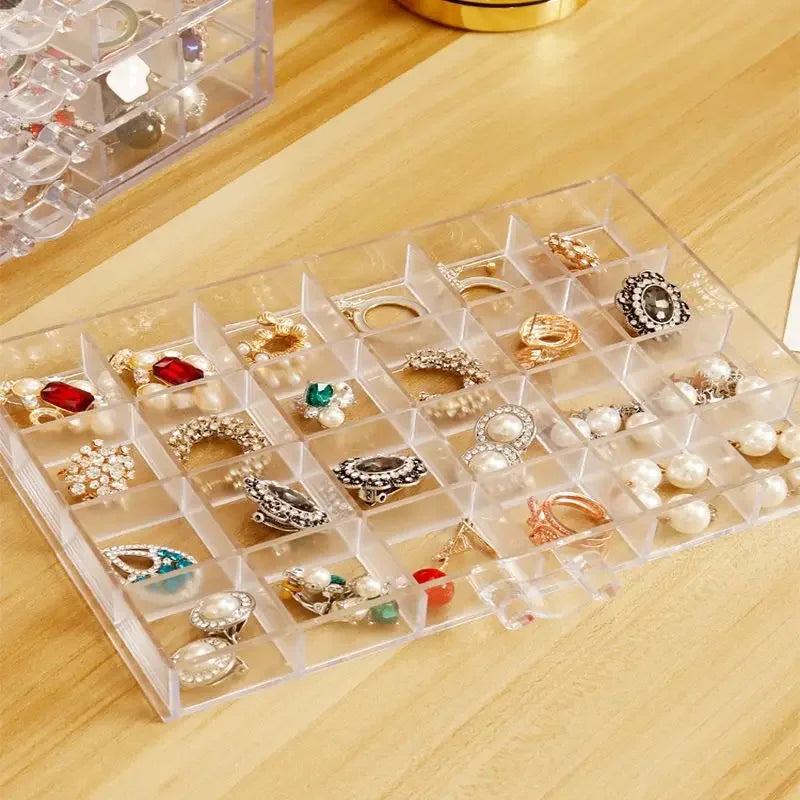 31/72/79/120 Grids Earring Earbuds Storage Boxes Acrylic Jewelry Organizer Stackable Nail Art Diamond Display Stand Drawer