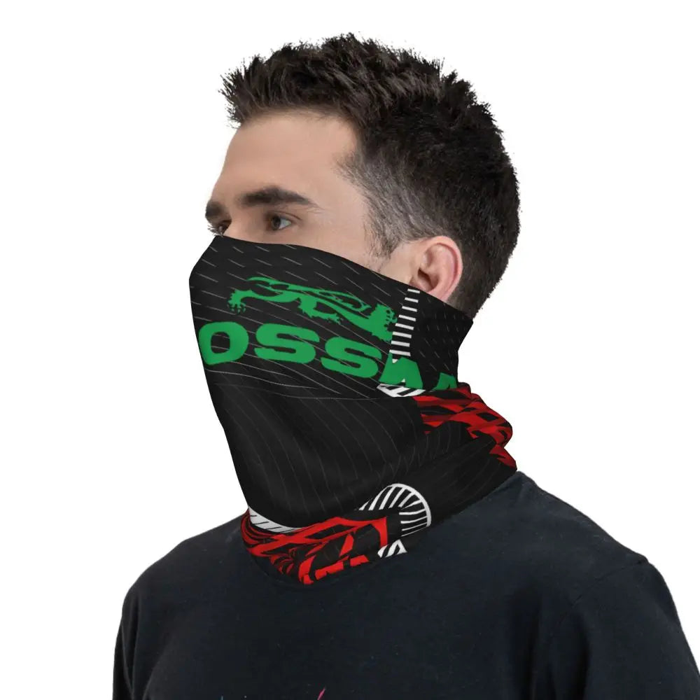 Quirky Motocross Bandana Neck Cover Printed Malossi Wrap Scarf Running Unisex Adult Winter