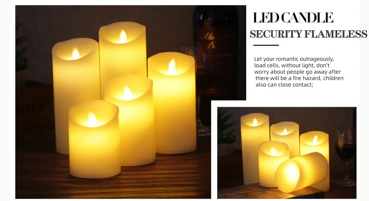 EW Led Simulation Electronic Candle Light Decorative Light