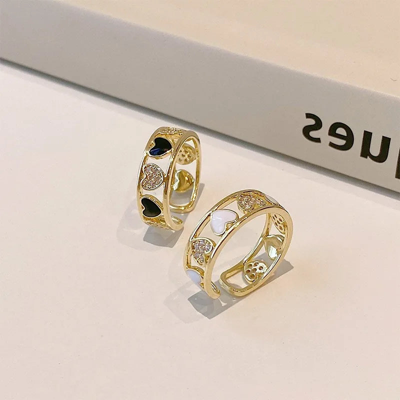 New Fashion Trend Unique Design Elegant Delicate Retro Simple Camellia Open End Adjustable Ring Women Jewelry Party Premium Gift