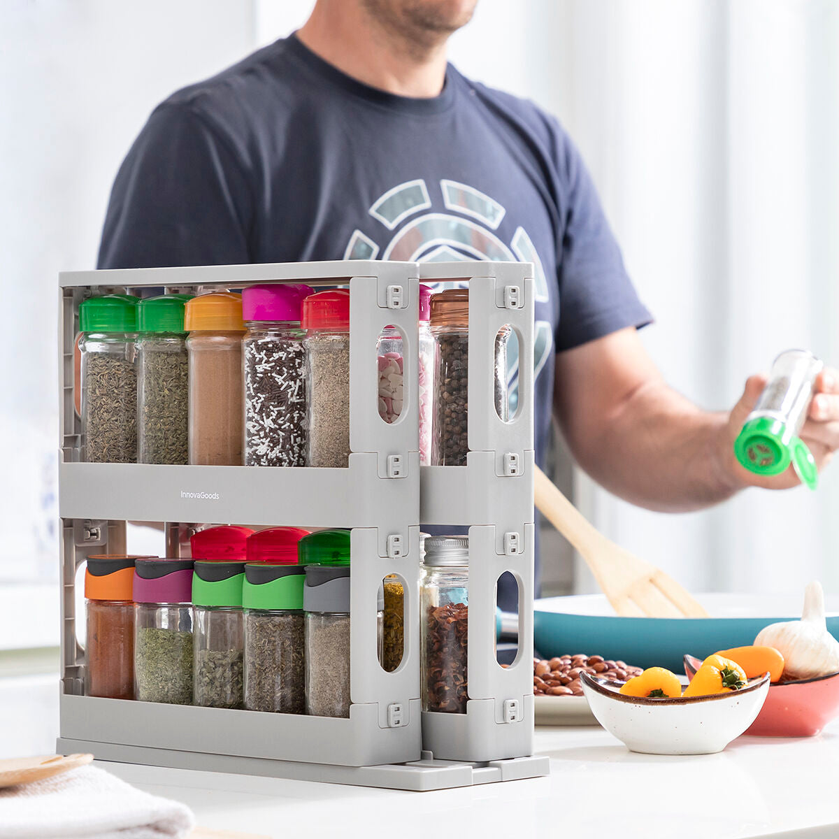 Sliding and Pivoting Spice Organiser Rispick InnovaGoods