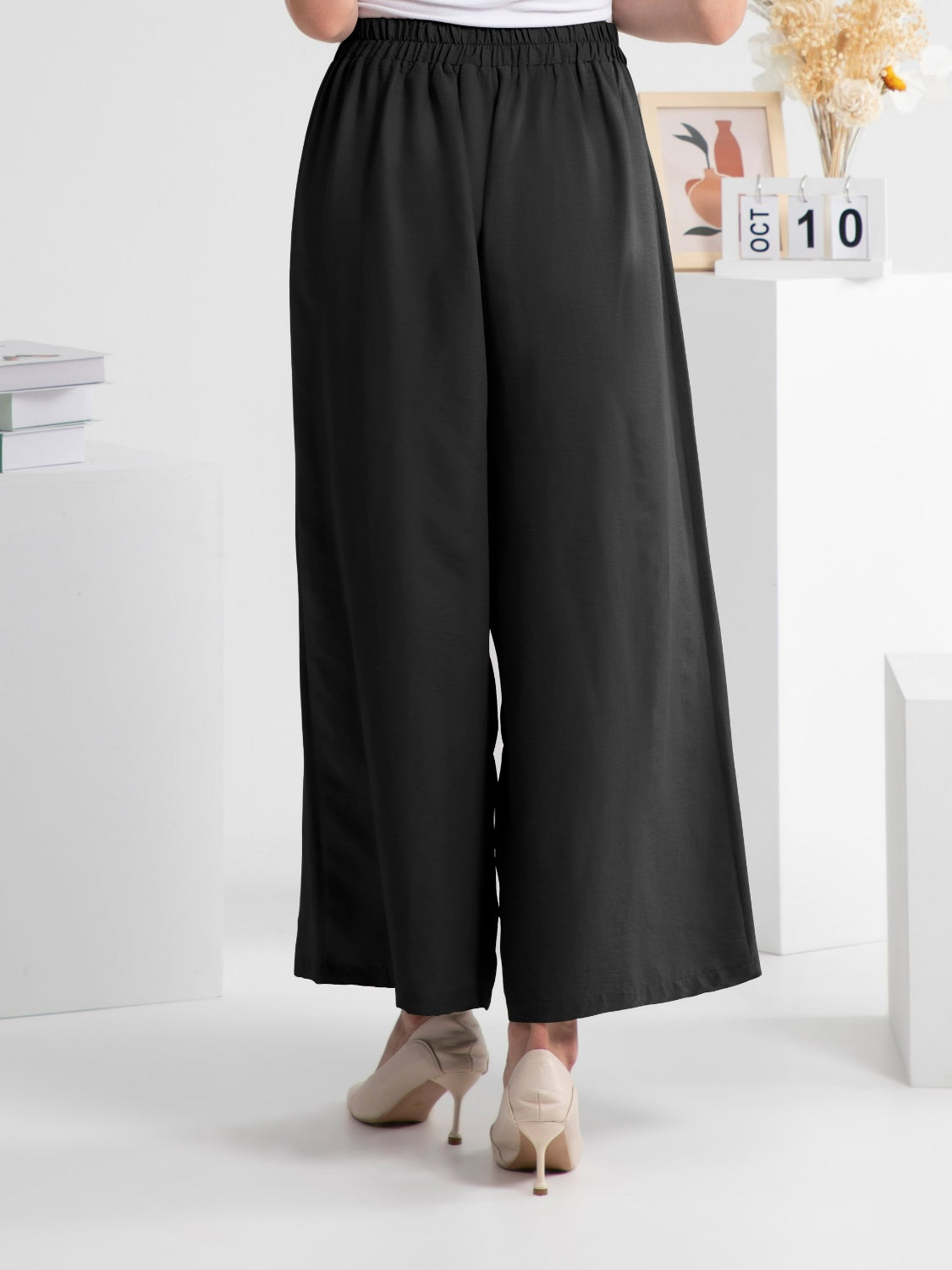 FAM-FAM Wide Leg Elastic Waist Pants