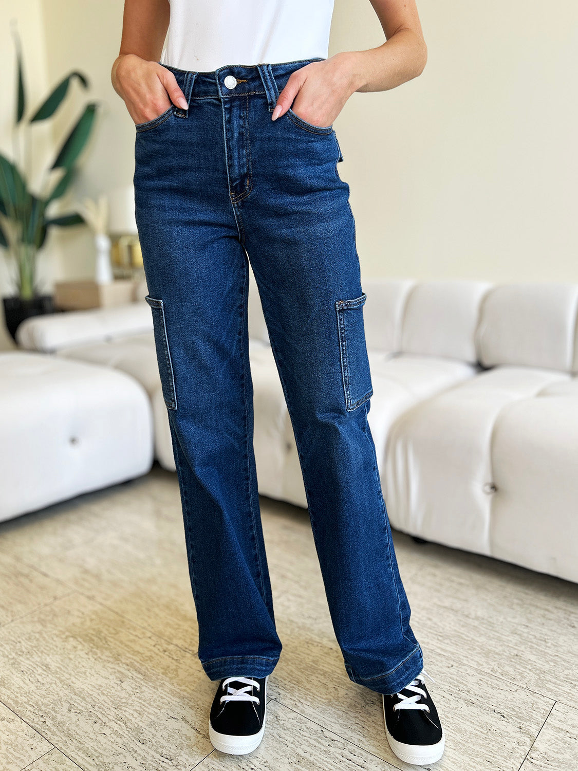 Judy Blue Full Size High Waist Cargo Jeans